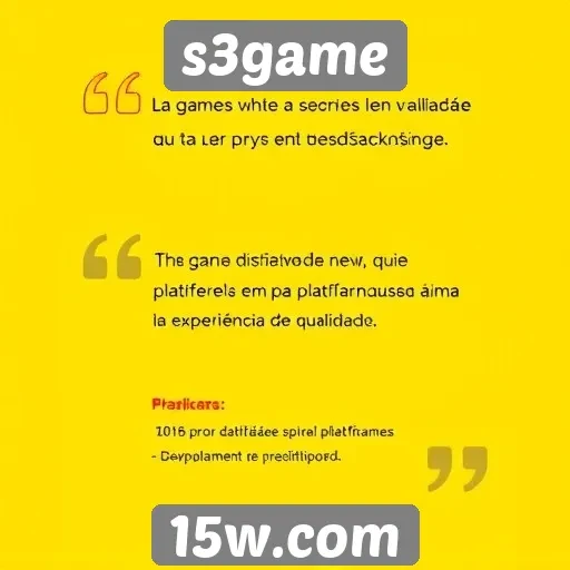 Avaliações de usuários destacam s3game como plataforma confiável